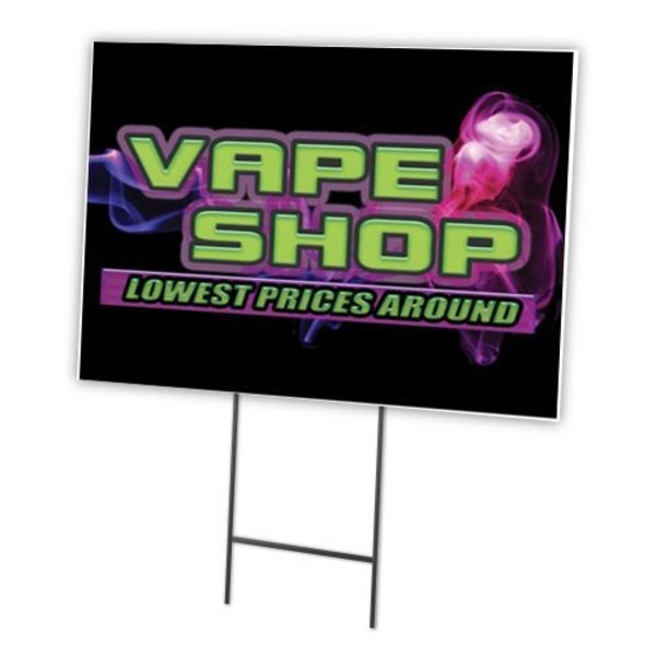 Signmission Vape Shop Lowest Prices Yard & Stake outdoor plastic coroplast window, 1216 Vape Shop Lowest Prices C-1216 Vape Shop Lowest Prices